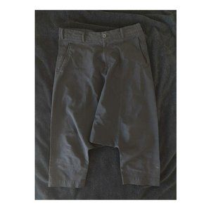 CDG Black Polyester Drop Crotch Pants